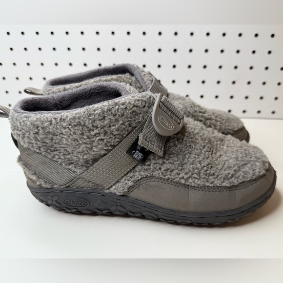 Chaco Kids Ramble Fluff Slippers Gray Size 5.5 - Picture 9 of 16